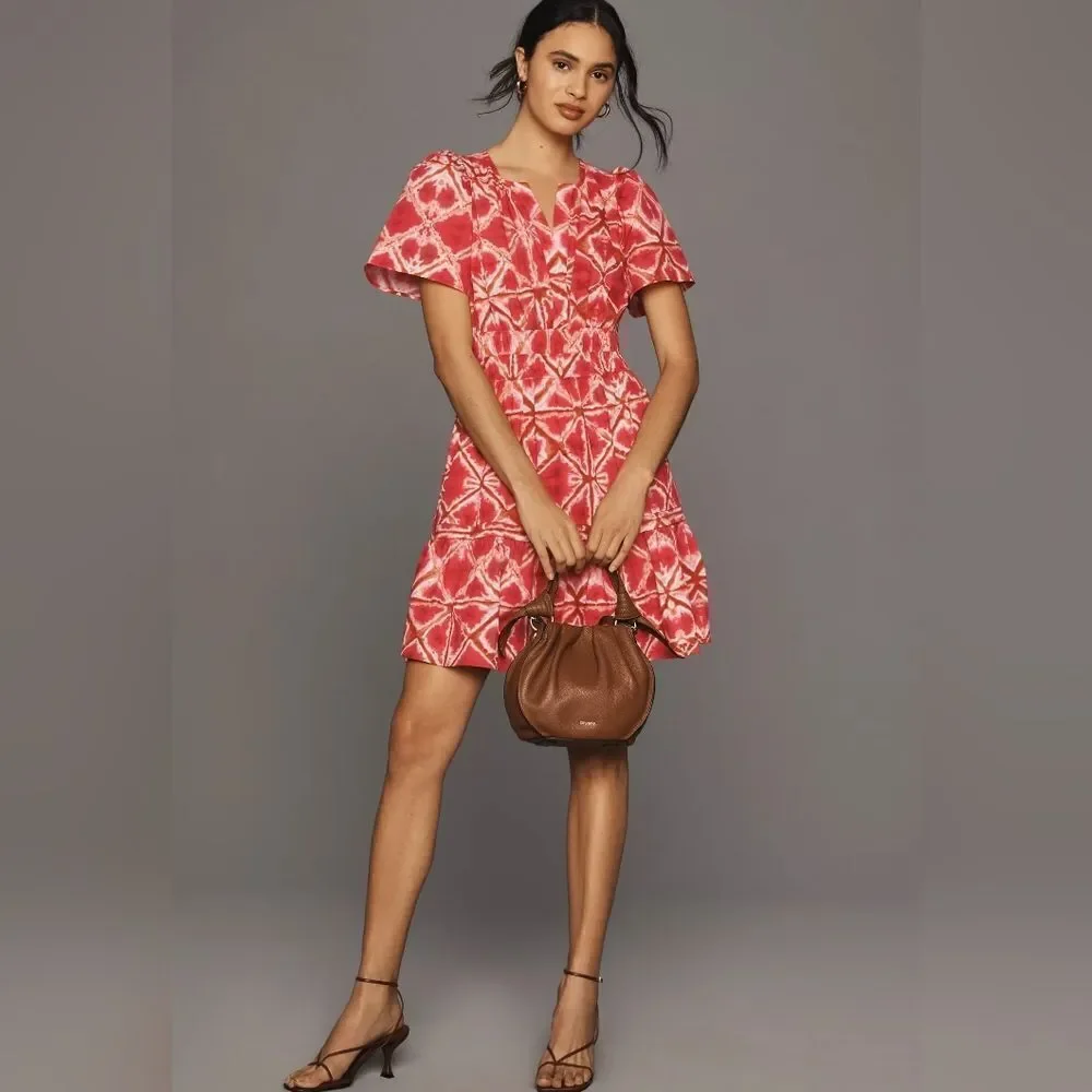 Anthropologie The Somerset Mini Dress in Med Pink NWT - Picture 4 of 10